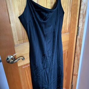 Express Black Sleeveless Cowl Neck Midi Dress